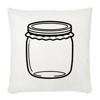 Jam Jar Gliederung - Sofakissenbezug 45 x 45 cm - Naturweiß  - Vorne