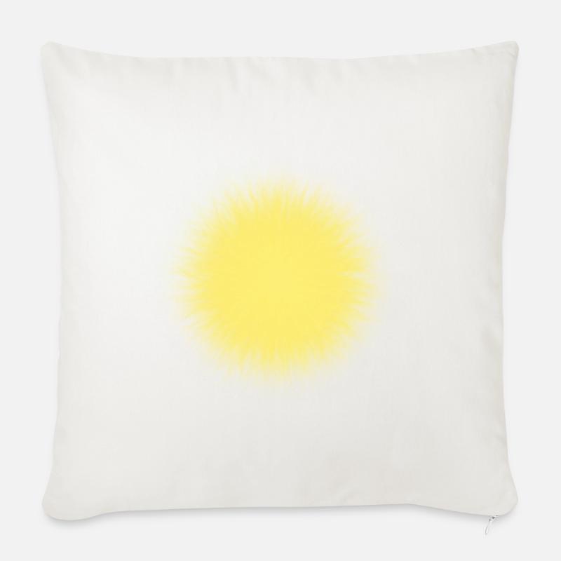 SUN - Housse de coussin décorative 45 x 45 cm - blanc nature