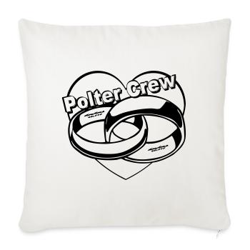 Junggesellenabschied , JGA , Polter Crew (25) - Sofakissenbezug 45 x 45 cm - Naturweiß  - Vorne