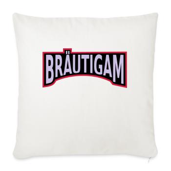 Junggesellenabschied Bräutigam - Sofakissenbezug 45 x 45 cm - Naturweiß  - Vorne