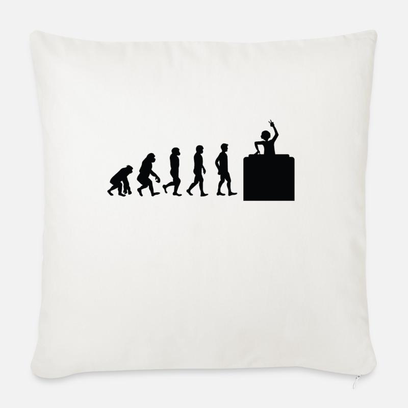 Evolution DJ - Sofa pillowcase 17,3'' x 17,3'' (45 x 45 cm) - natural white
