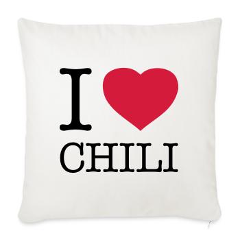 I ♥ CHILI - Sofa pillowcase 17,3'' x 17,3'' (45 x 45 cm) - natural white - Front