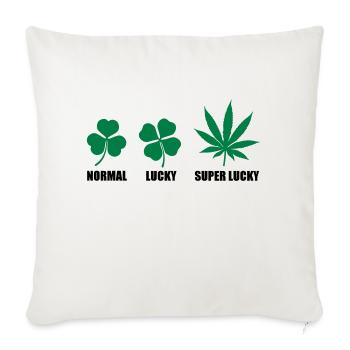 Super Lucky - Housse de coussin décorative 45 x 45 cm - blanc nature - Devant