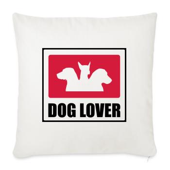 Dog Lover - Housse de coussin décorative 45 x 45 cm - blanc nature - Devant