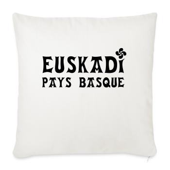 Pays Basque - Housse de coussin décorative 45 x 45 cm - blanc nature - Devant