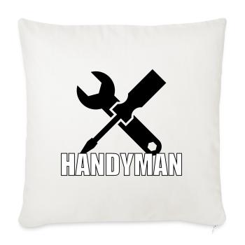 Handyman 🔨 - Sofa pillowcase 17,3'' x 17,3'' (45 x 45 cm) - natural white - Front