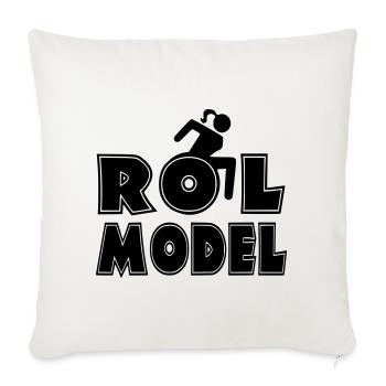 Every wheelchair user is a role model. Wife* - Sofa pillowcase 17,3'' x 17,3'' (45 x 45 cm) - natural white - Front