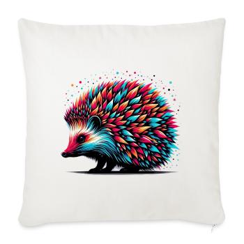 Hérisson - Housse de coussin décorative 45 x 45 cm - blanc nature - Devant