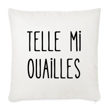 telle mi ouailles - Housse de coussin décorative 45 x 45 cm - blanc nature - Devant
