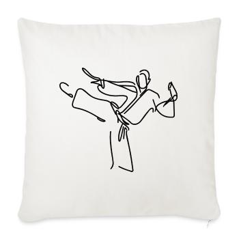 Karateka - Sofakissenbezug 45 x 45 cm - Naturweiß  - Vorne