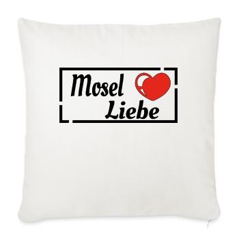Moselle Love - Sofa pillowcase 17,3'' x 17,3'' (45 x 45 cm) - natural white - Front