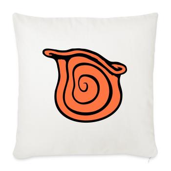 Snail Shell Snail Insect House Spiral Cool - Sofa pillowcase 17,3'' x 17,3'' (45 x 45 cm) - natural white - Front