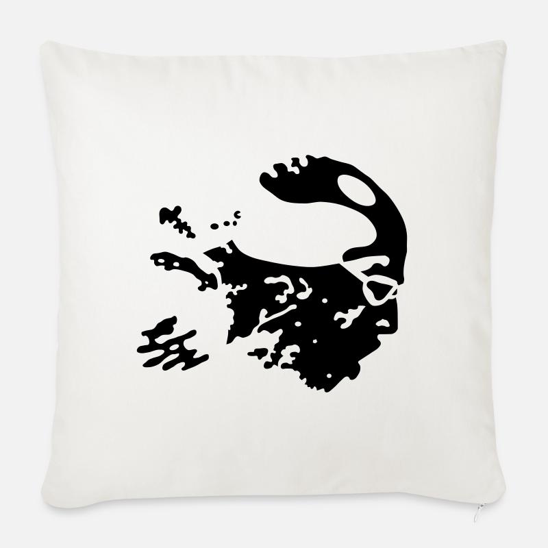 Schwimmer - Sofakissenbezug 45 x 45 cm - Naturweiß 