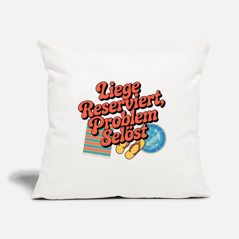 Lounger Reserved Problem solves funny beach Sofa pillowcase 17,3'' x 17,3'' (45 x 45 cm)