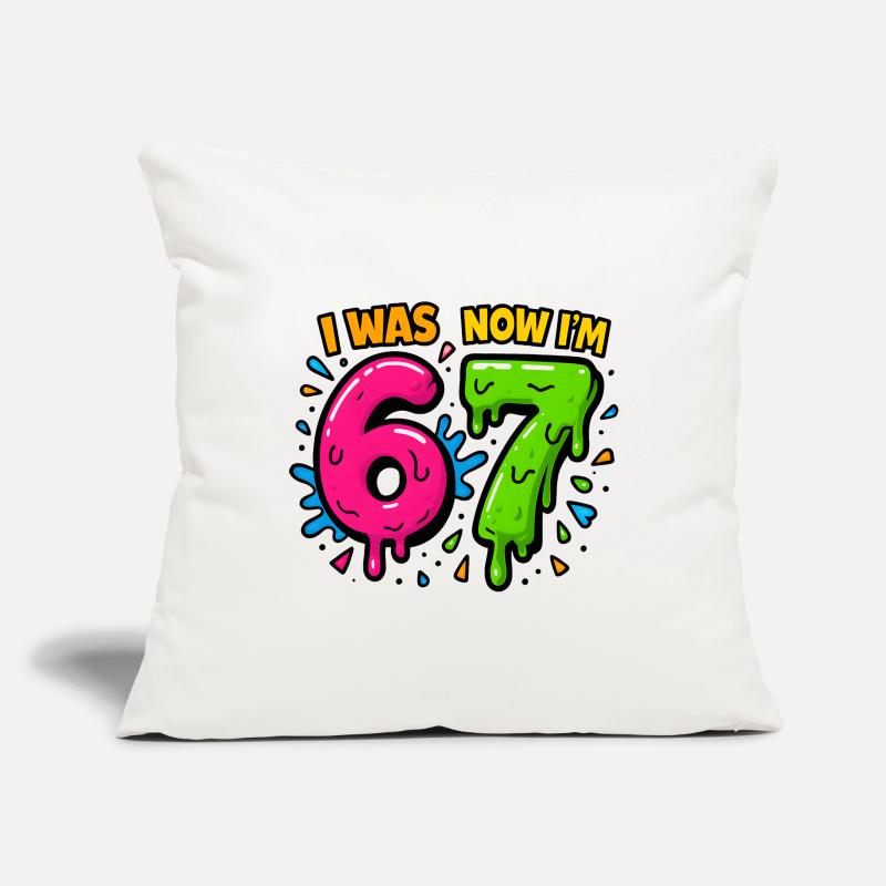 7. Geburtstag Kinder 67 Meme Humor Geschenkidee Sofakissenbezug 45 x 45 cm