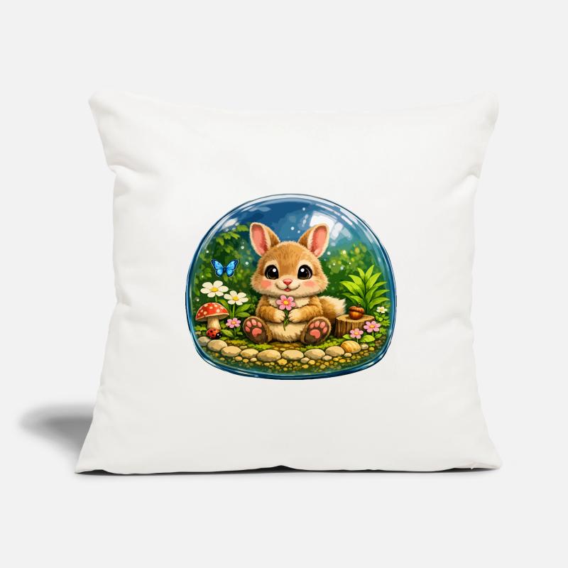 Cute Rabbit in Forest Bubble Sofa pillowcase 17,3'' x 17,3'' (45 x 45 cm)
