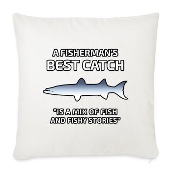 La meilleure prise du pêcheur - Housse de coussin décorative 45 x 45 cm - blanc nature - Devant