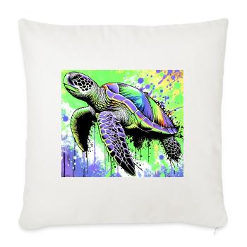 turtle - Sofa pillowcase 17,3'' x 17,3'' (45 x 45 cm) - natural white - Front