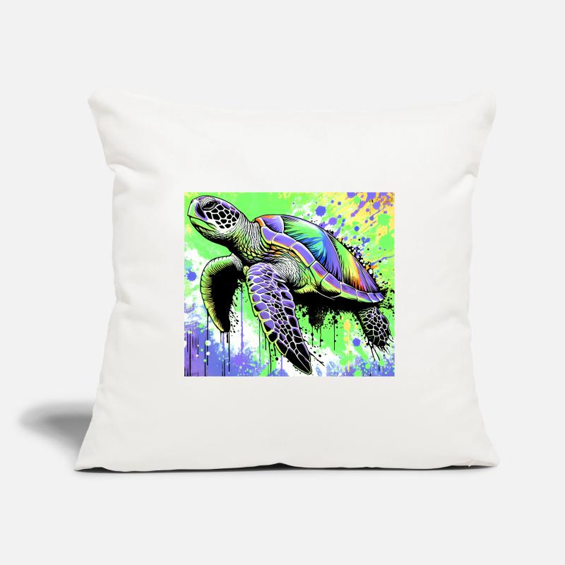 tortue Housse de coussin décorative 45 x 45 cm