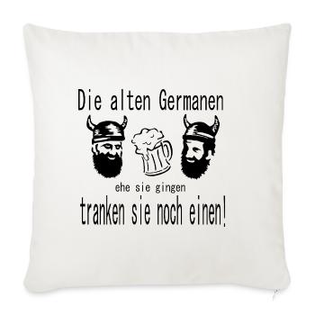 Germanen Spruch - Sofakissenbezug 45 x 45 cm - Naturweiß  - Vorne
