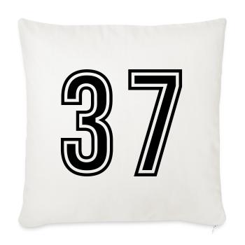 37 Number symbol - Sofa pillowcase 17,3'' x 17,3'' (45 x 45 cm) - natural white - Front
