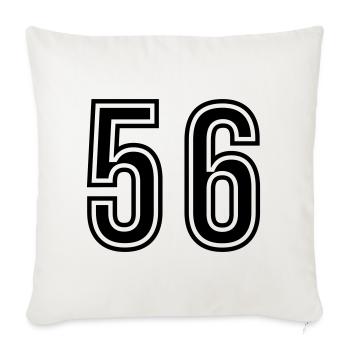 56 Symbole numérique - Housse de coussin décorative 45 x 45 cm - blanc nature - Devant
