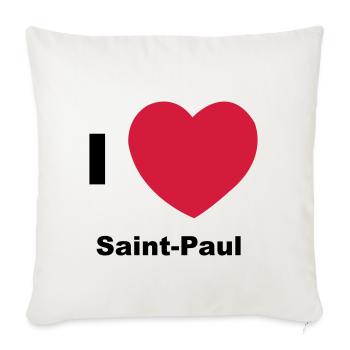 i love saint paul - Sofa pillowcase 17,3'' x 17,3'' (45 x 45 cm) - natural white - Front