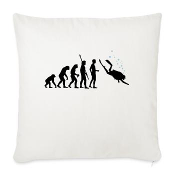 evolution_taucher_c_2c - Sofakissenbezug 45 x 45 cm - Naturweiß  - Vorne
