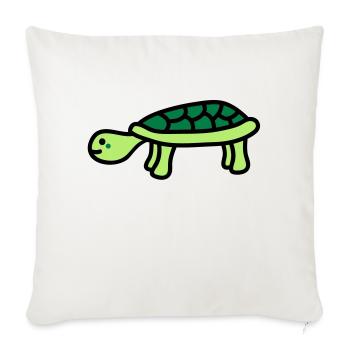 turtle - Sofa pillowcase 17,3'' x 17,3'' (45 x 45 cm) - natural white - Front