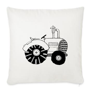 Chic tractor - tractors - tractor - Bulldog - Sofa pillowcase 17,3'' x 17,3'' (45 x 45 cm) - natural white - Front