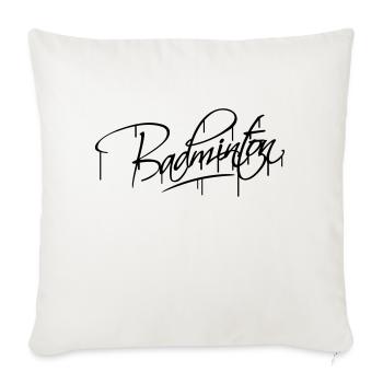 Badminton Graffiti Design - Housse de coussin décorative 45 x 45 cm - blanc nature - Devant