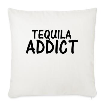 tequila addict - Sofa pillowcase 17,3'' x 17,3'' (45 x 45 cm) - natural white - Front