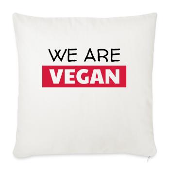 végétarien / végétarienne / végétarisme / vegan - Housse de coussin décorative 45 x 45 cm - blanc nature - Devant