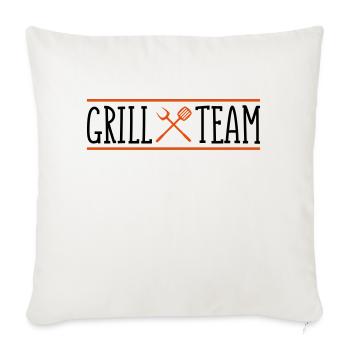 grill team design - Sofakissenbezug 45 x 45 cm - Naturweiß  - Vorne