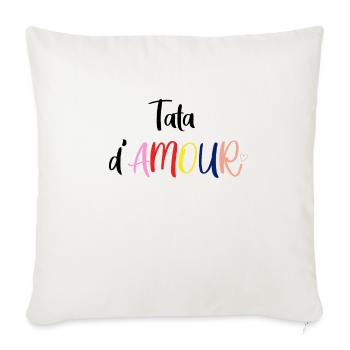 Love auntie - Sofa pillowcase 17,3'' x 17,3'' (45 x 45 cm) - natural white - Front