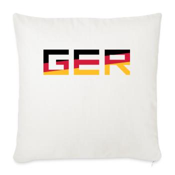 GER Team Germany Germany Colors Black Red Go - Sofa pillowcase 17,3'' x 17,3'' (45 x 45 cm) - natural white - Front