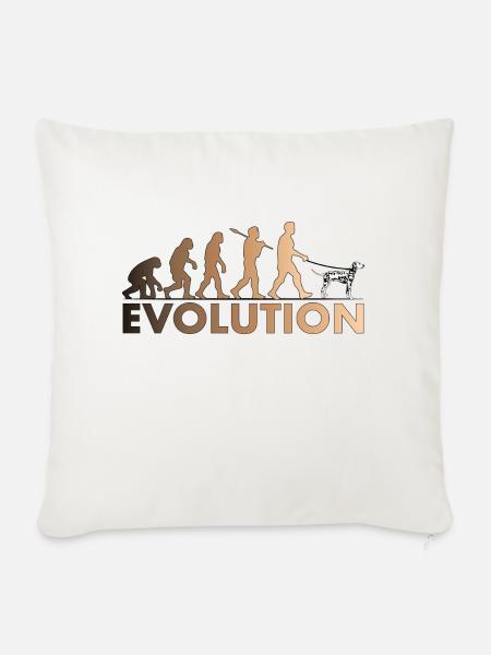 Dalmatiner Evolution Brown - Sofakissenbezug 45 x 45 cm - Naturweiß