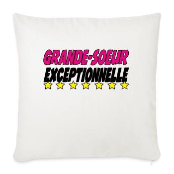 GRANDE SOEUR exceptionnelle - Housse de coussin décorative 45 x 45 cm - blanc nature - Devant