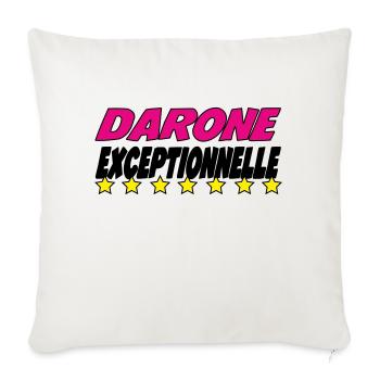 DARONE exceptionnelle - Housse de coussin décorative 45 x 45 cm - blanc nature - Devant