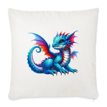 Drache - Sofakissenbezug 45 x 45 cm - Naturweiß  - Vorne
