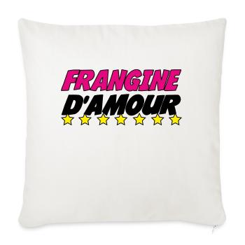 FRANGINE d'amour - Housse de coussin décorative 45 x 45 cm - blanc nature - Devant