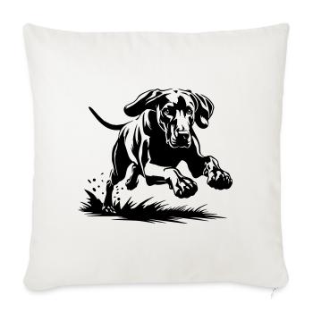 Weimaraner - Housse de coussin décorative 45 x 45 cm - blanc nature - Devant