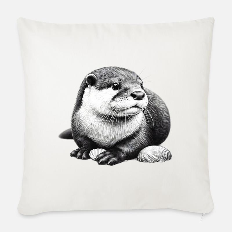 Otter - Sofakissenbezug 45 x 45 cm - Naturweiß 