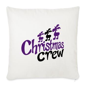 funny team at Christmas - Sofa pillowcase 17,3'' x 17,3'' (45 x 45 cm) - natural white - Front