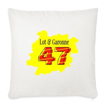 Map Lot et Garonne 47 - Sofa pillowcase 17,3'' x 17,3'' (45 x 45 cm) - natural white - Front