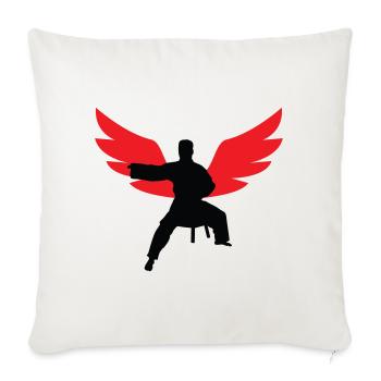 Aïkido - Art Martial - Aïkidoka - Housse de coussin décorative 45 x 45 cm - blanc nature - Devant