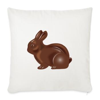 Classic chocolate Easter bunny motif - Sofa pillowcase 17,3'' x 17,3'' (45 x 45 cm) - natural white - Front