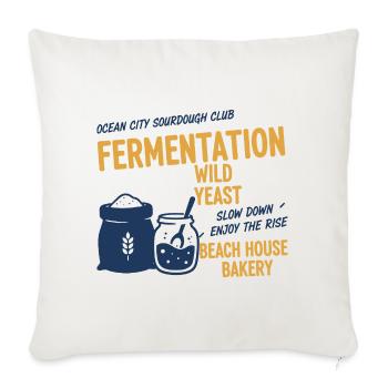 Sourdough Bread Baking Baker Sourdough Starter Jar - Sofa pillowcase 17,3'' x 17,3'' (45 x 45 cm) - natural white - Front
