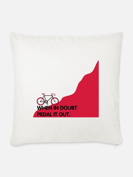 When in doubt pedal it out - Radfahrer Lösung - Sofakissenbezug 45 x 45 cm - Naturweiß
