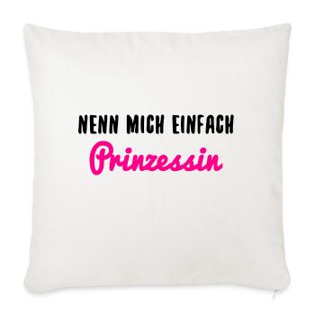 Princess Saying Call Me Simple - Sofa pillowcase 17,3'' x 17,3'' (45 x 45 cm) - natural white - Front